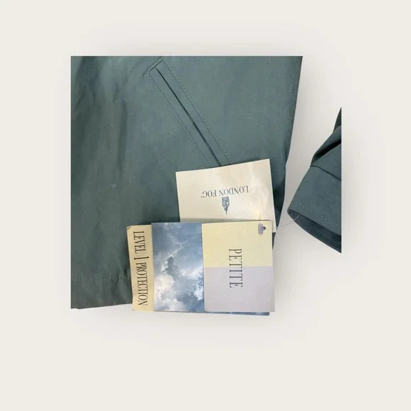 London Fog Spectator L Petite Women's Full Zip Jacket Sage Green Water Repellent - Picture 2 of 7